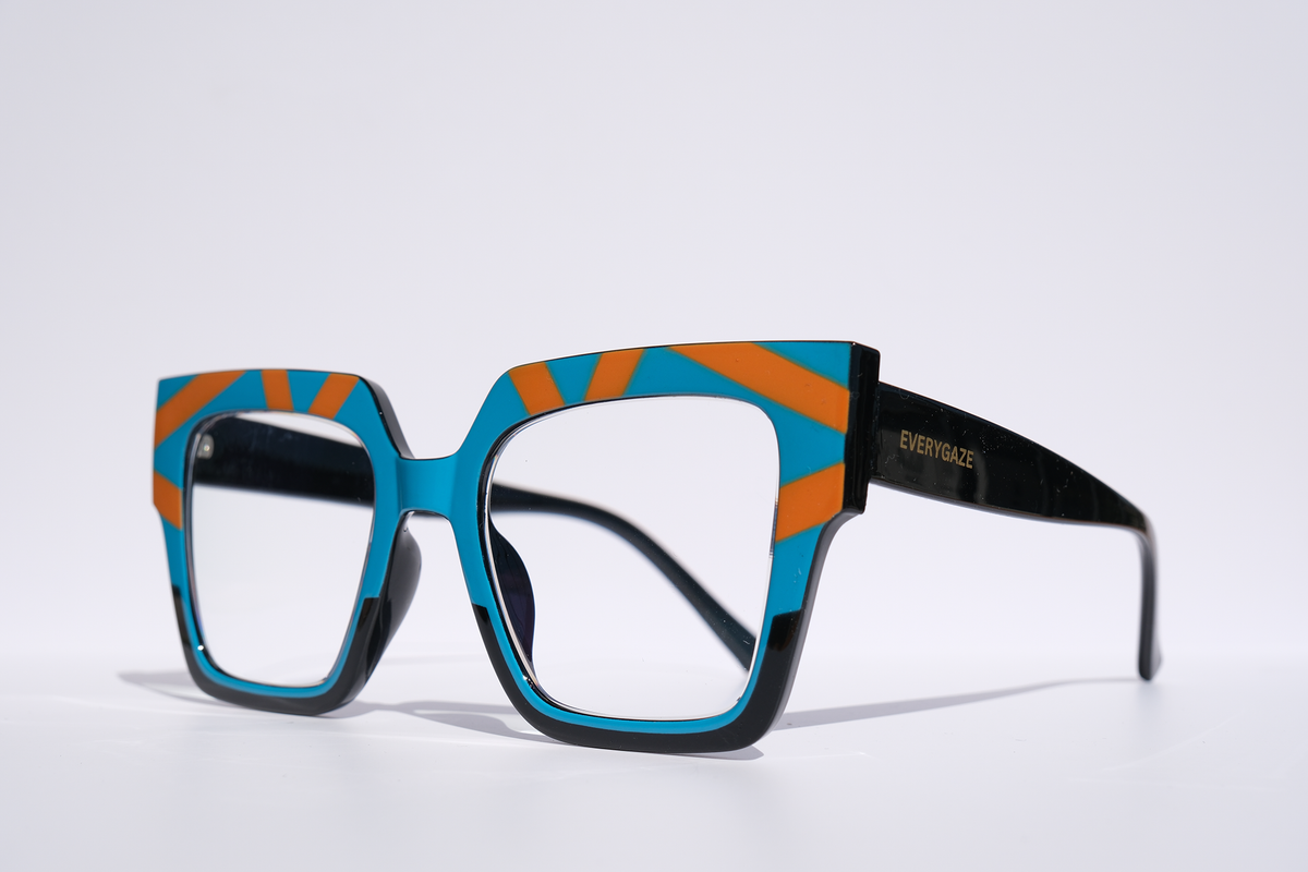 Turquoise and Orange Stripes