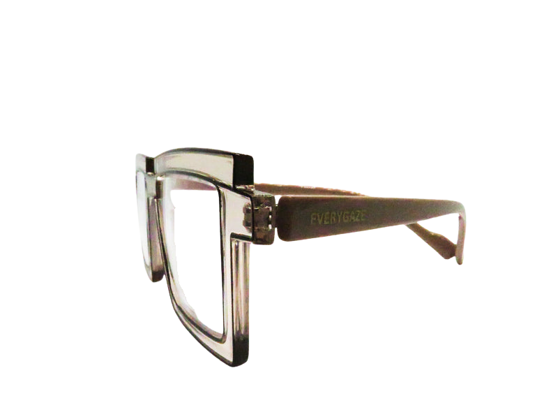 Clear Caramel with Black Outline