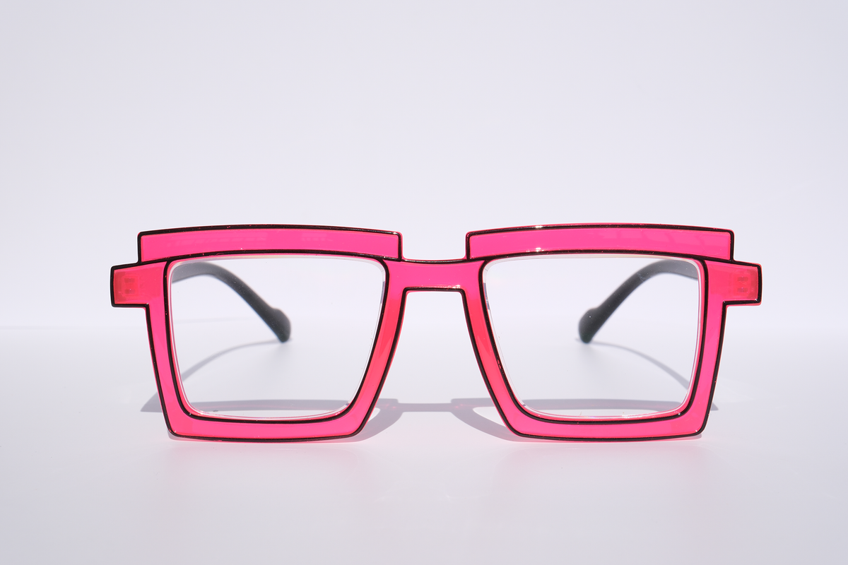 Electric Pink with Black Outline