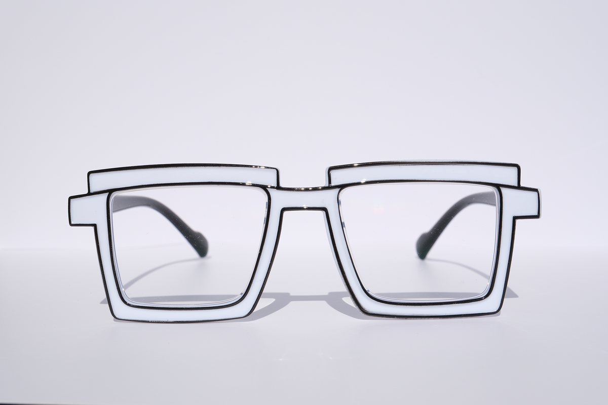White with Black Outline