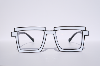 White with Black Outline