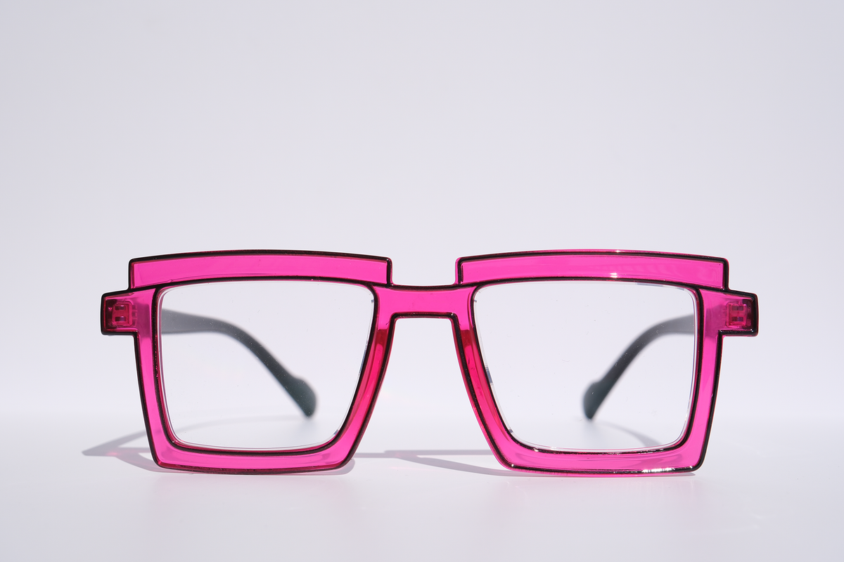 Fuschia with Black Outline