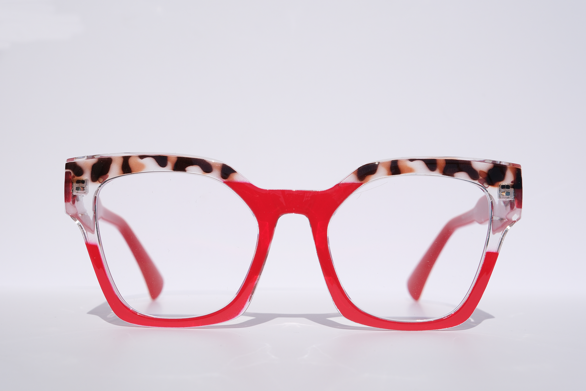 Red Rimmed Animal Print