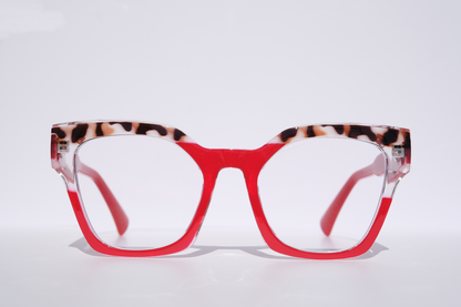 Red Rimmed Animal Print