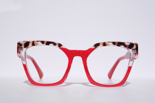 Red Rimmed Animal Print