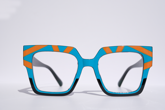 Turquoise and Orange Stripes