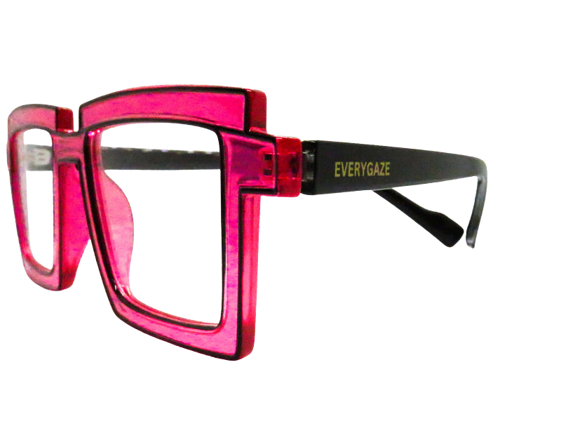 Fuschia with Black Outline