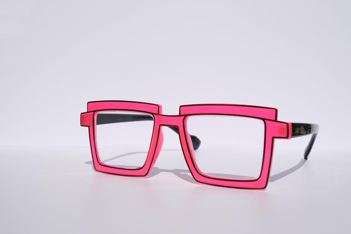 Electric Pink with Black Outline