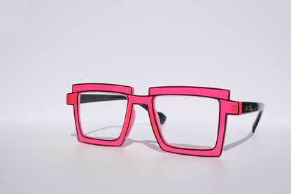 Electric Pink with Black Outline