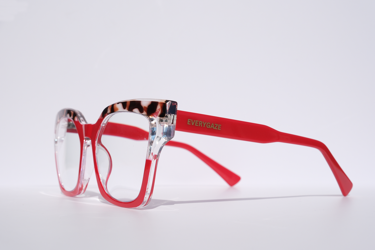 Red Rimmed Animal Print