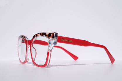 Red Rimmed Animal Print
