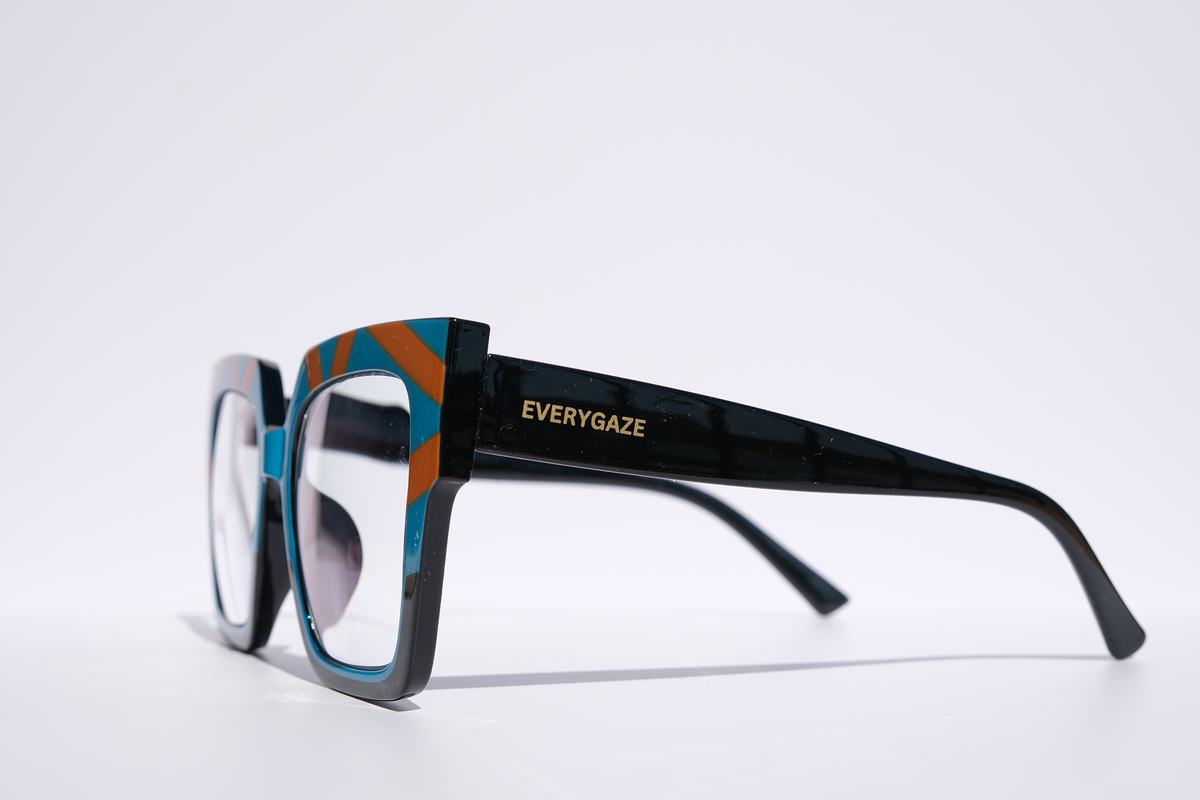 Turquoise and Orange Stripes