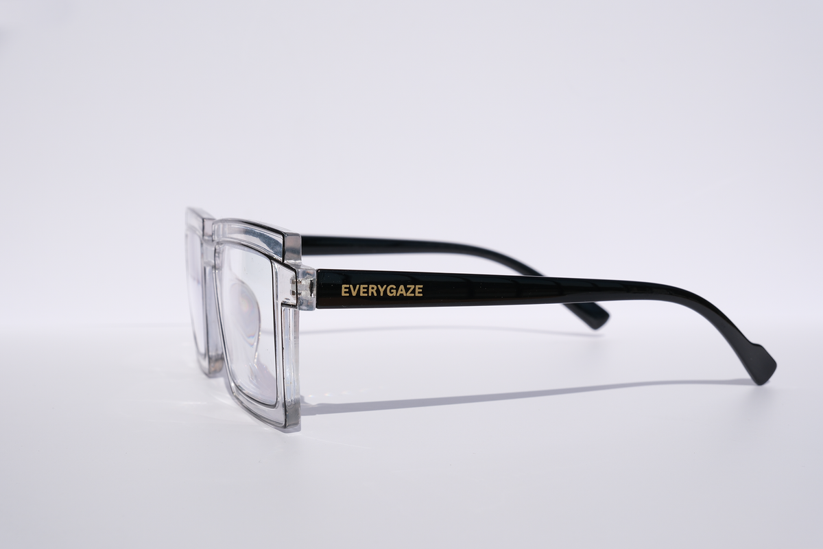 Clear with Black Outline