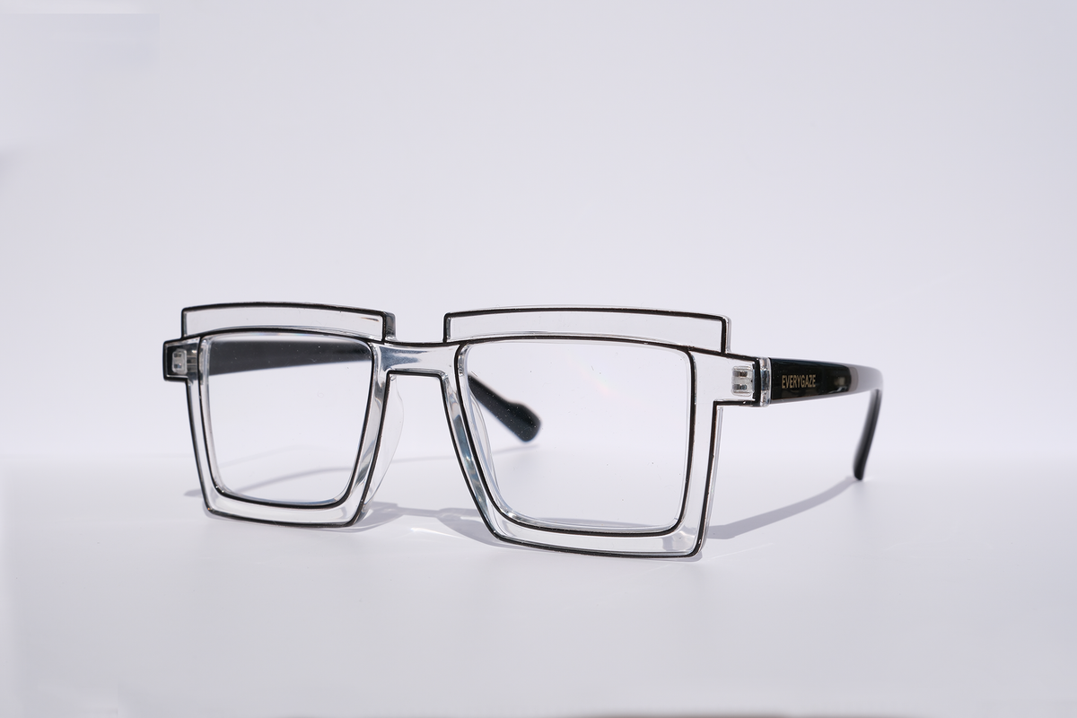 Clear with Black Outline