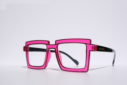 Fuschia with Black Outline