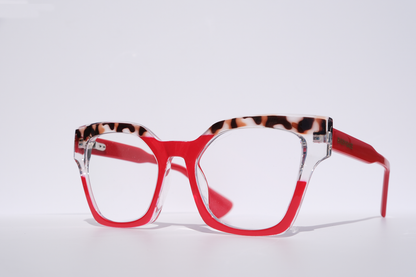 Red Rimmed Animal Print