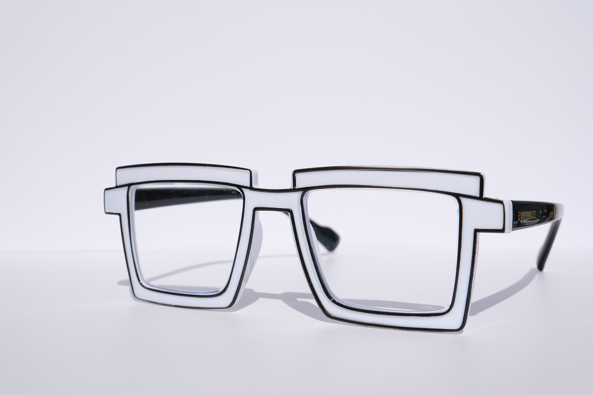 White with Black Outline