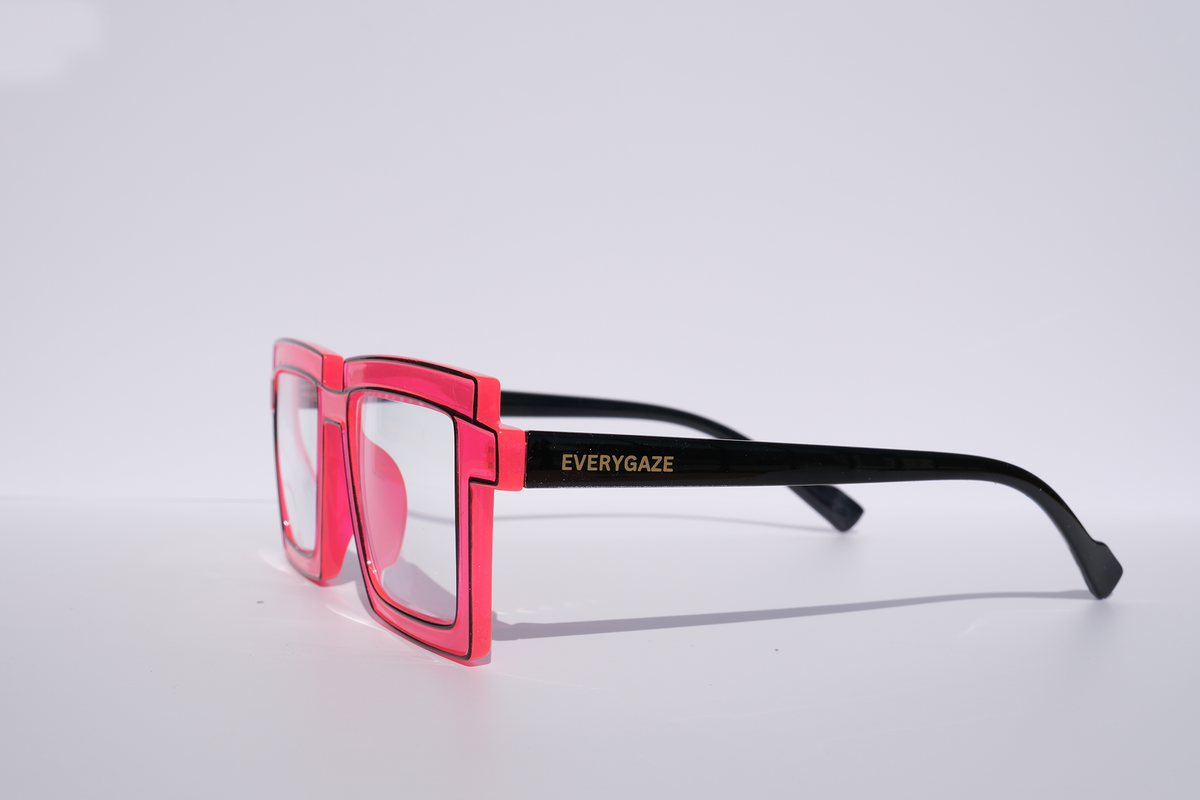 Electric Pink with Black Outline