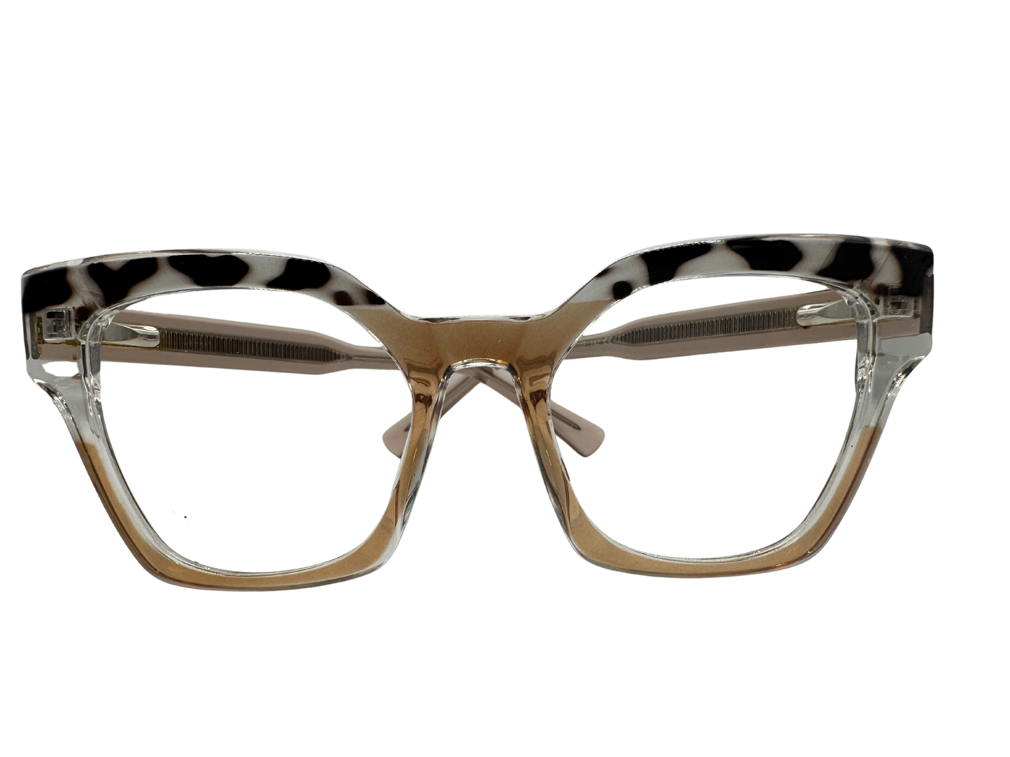 Nude (clear) Rimmed Animal Print