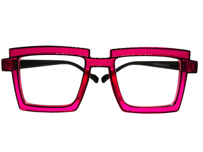 Fuschia with Black Outline