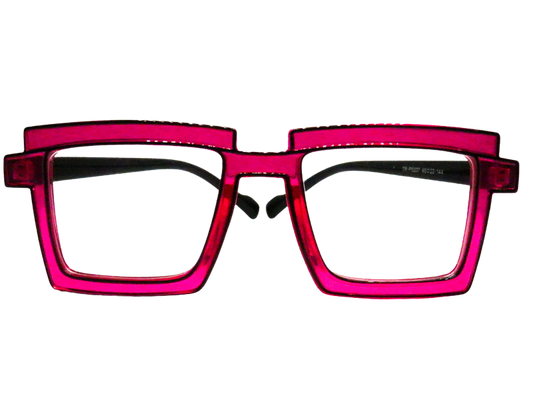 Fuschia with Black Outline