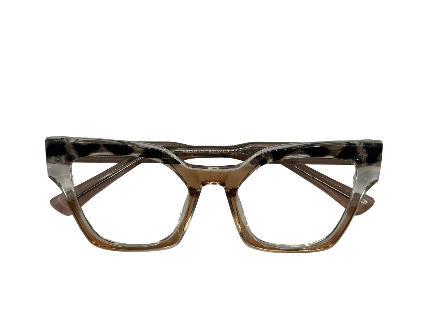 Nude (clear) Rimmed Animal Print