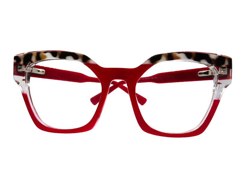 Red Rimmed Animal Print