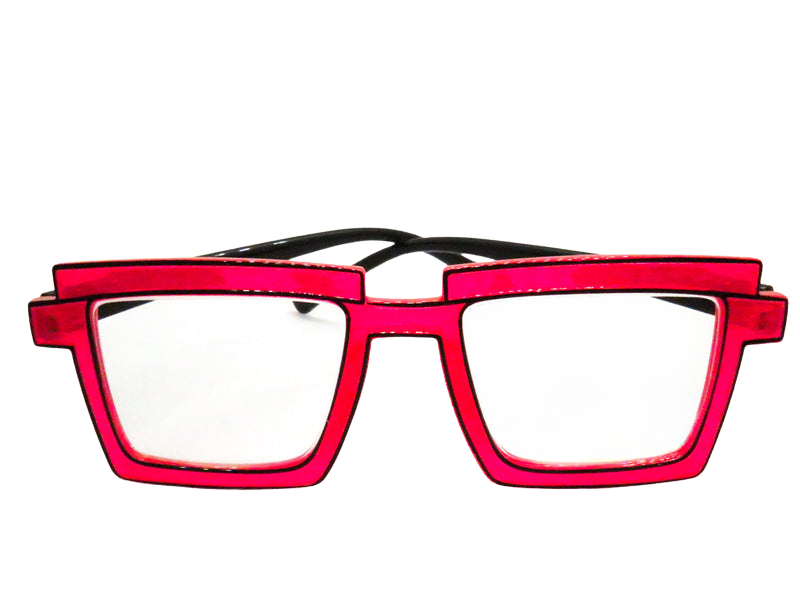 Electric Pink with Black Outline