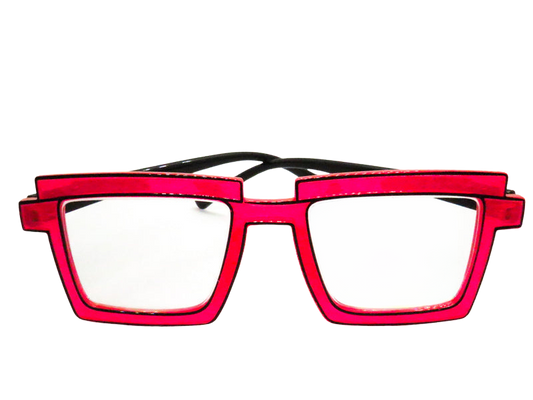 Electric Pink with Black Outline