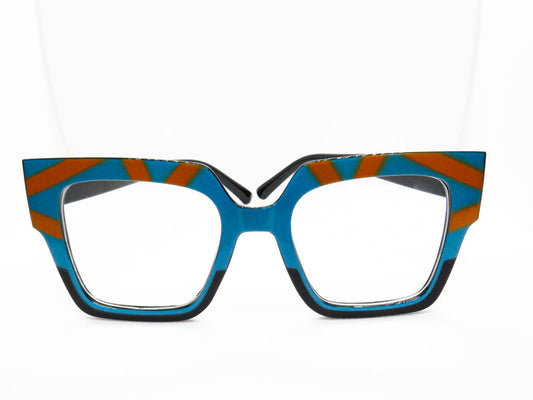 Turquoise and Orange Stripes