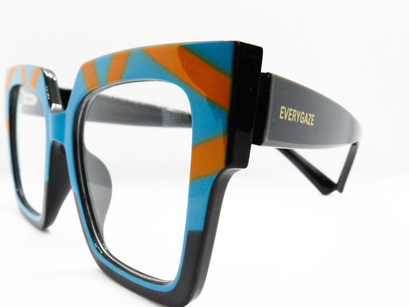 Turquoise and Orange Stripes