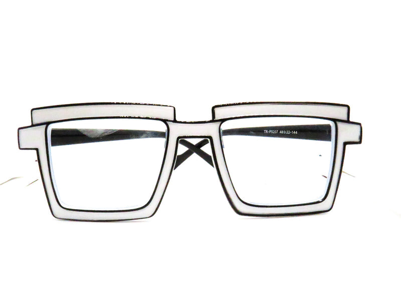 White with Black Outline
