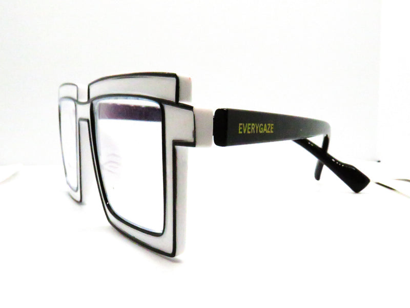 White with Black Outline