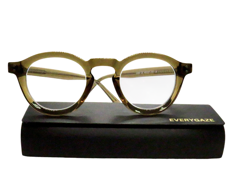 Clear Brown Round Shape Unisex