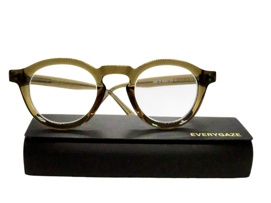 Clear Brown Round Shape Unisex