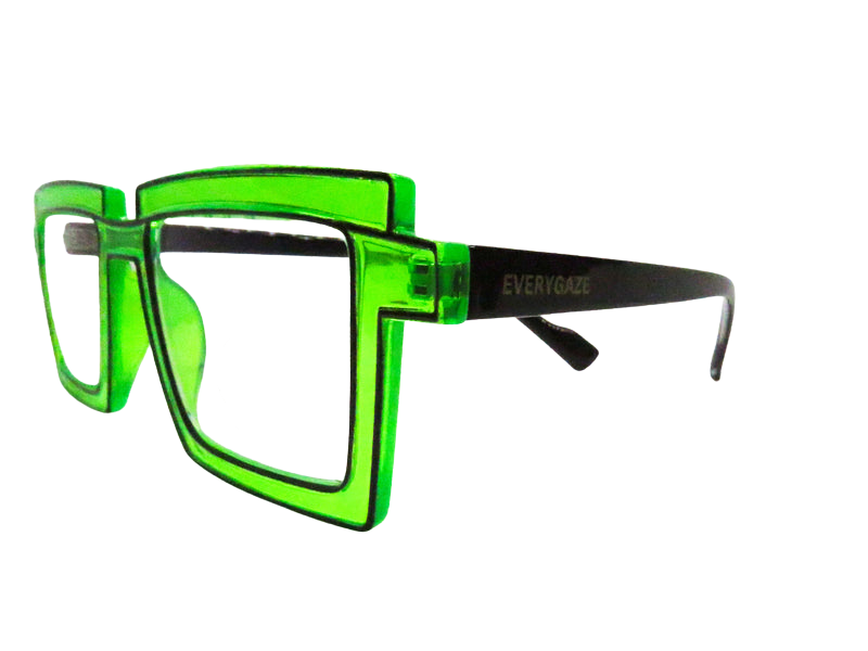 Neon Green with Black Outline