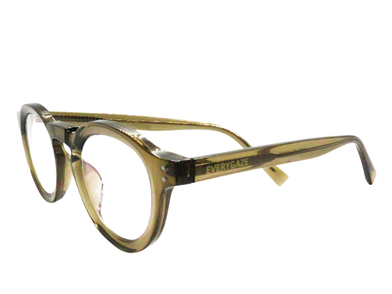 Clear Brown Round Shape Unisex