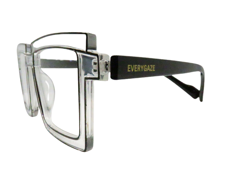 Clear with Black Outline